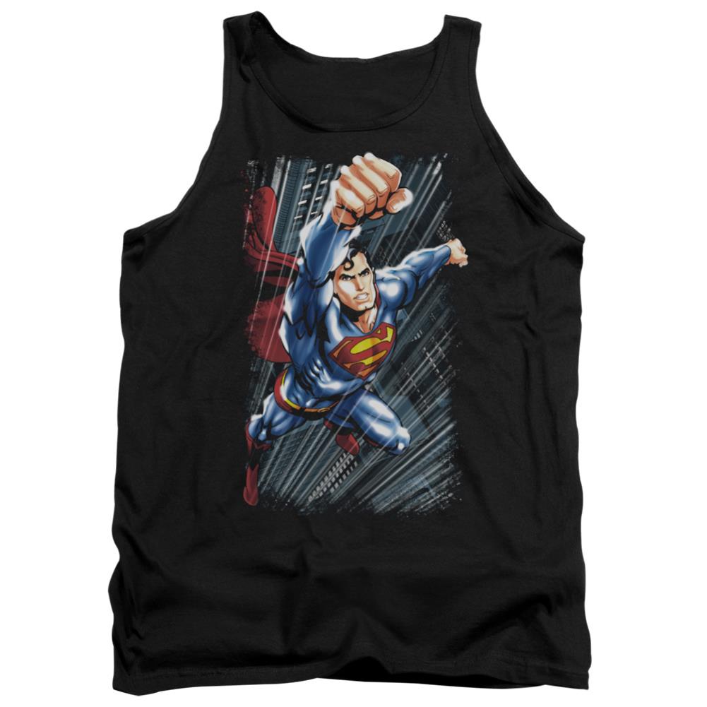 Superman Faster Than Men's 18/1 Cotton Tank Top