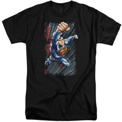 Superman Faster Than Men's 18/1 Tall Cotton SS T