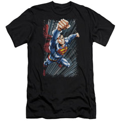 Superman Faster Than Men's Ultra-Soft 30/1 Cotton Slim SS T