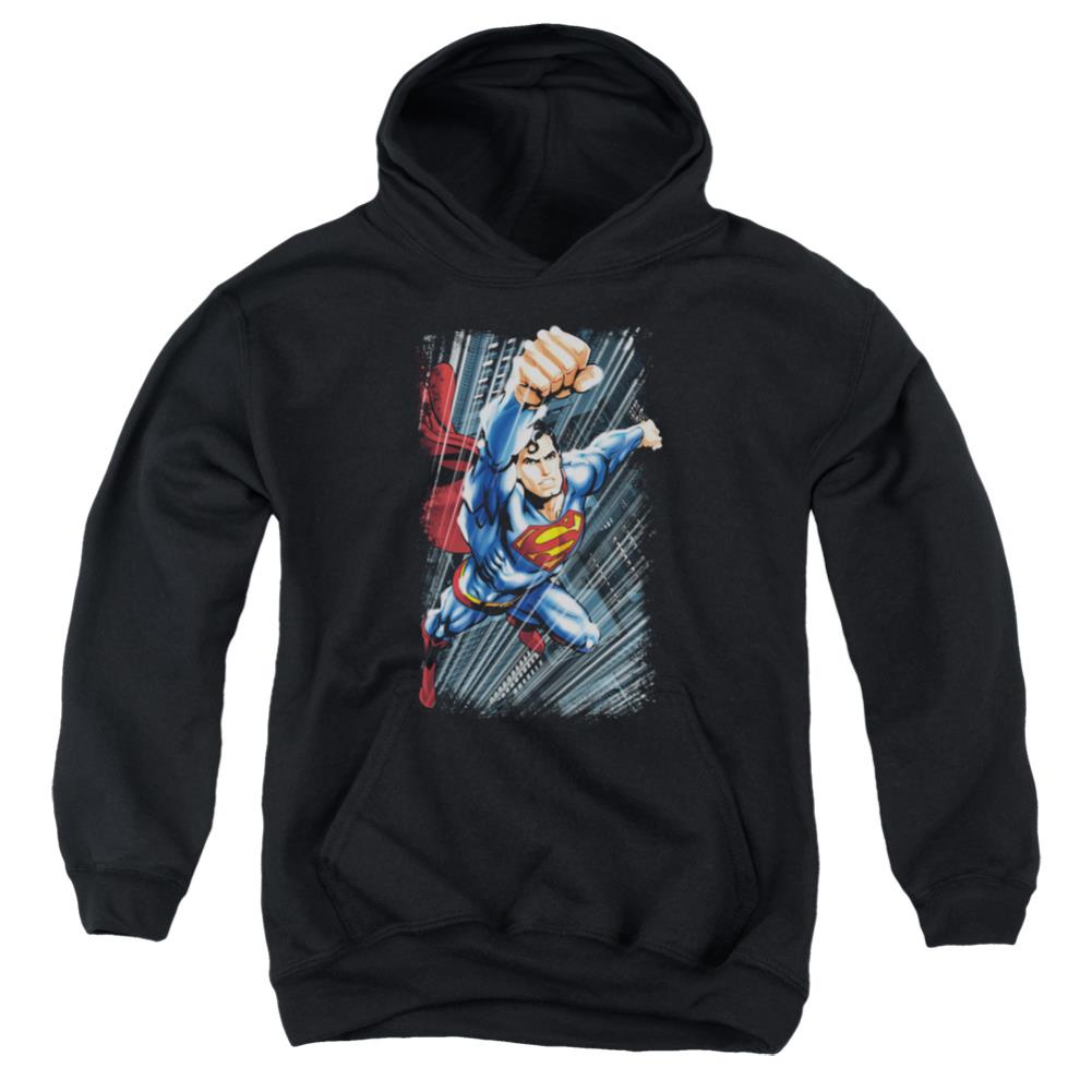 Superman Faster Than Youth Cotton Poly Pull-Over Hoodie
