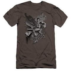 Superman Fight And Flight Men's Ultra-Soft 30/1 Cotton Slim SS T