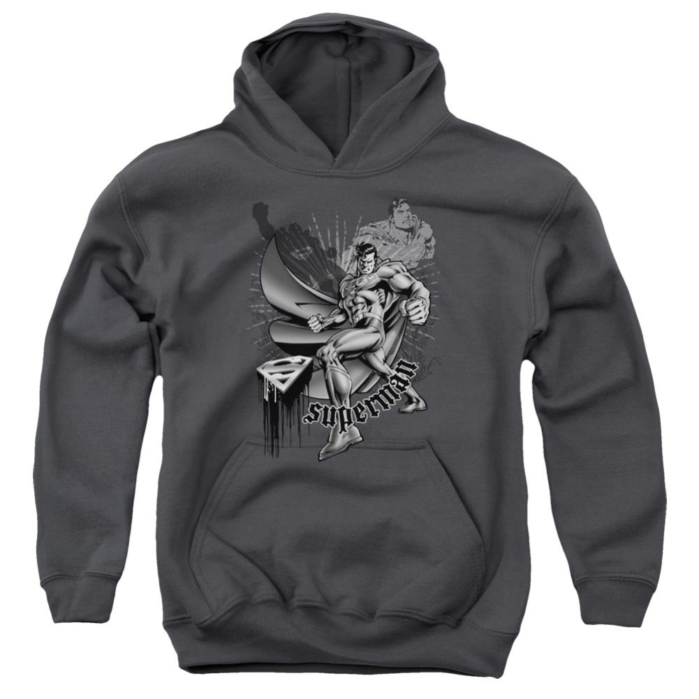 Superman Fight And Flight Youth Cotton Poly Pull-Over Hoodie