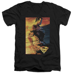 Superman Fireproof Men's 30/1 Cotton Slim V-Neck T