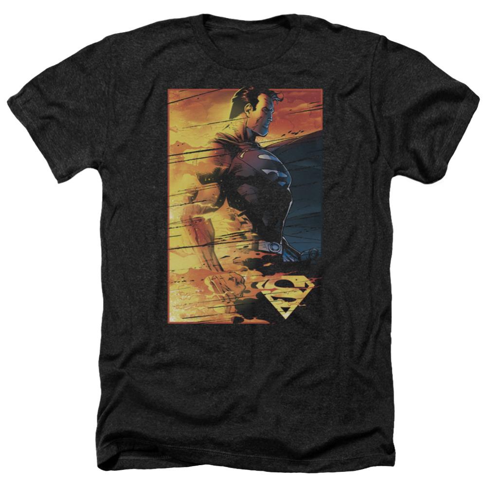 Superman Fireproof Men's 30/1 Heather 60 40 Poly SS T