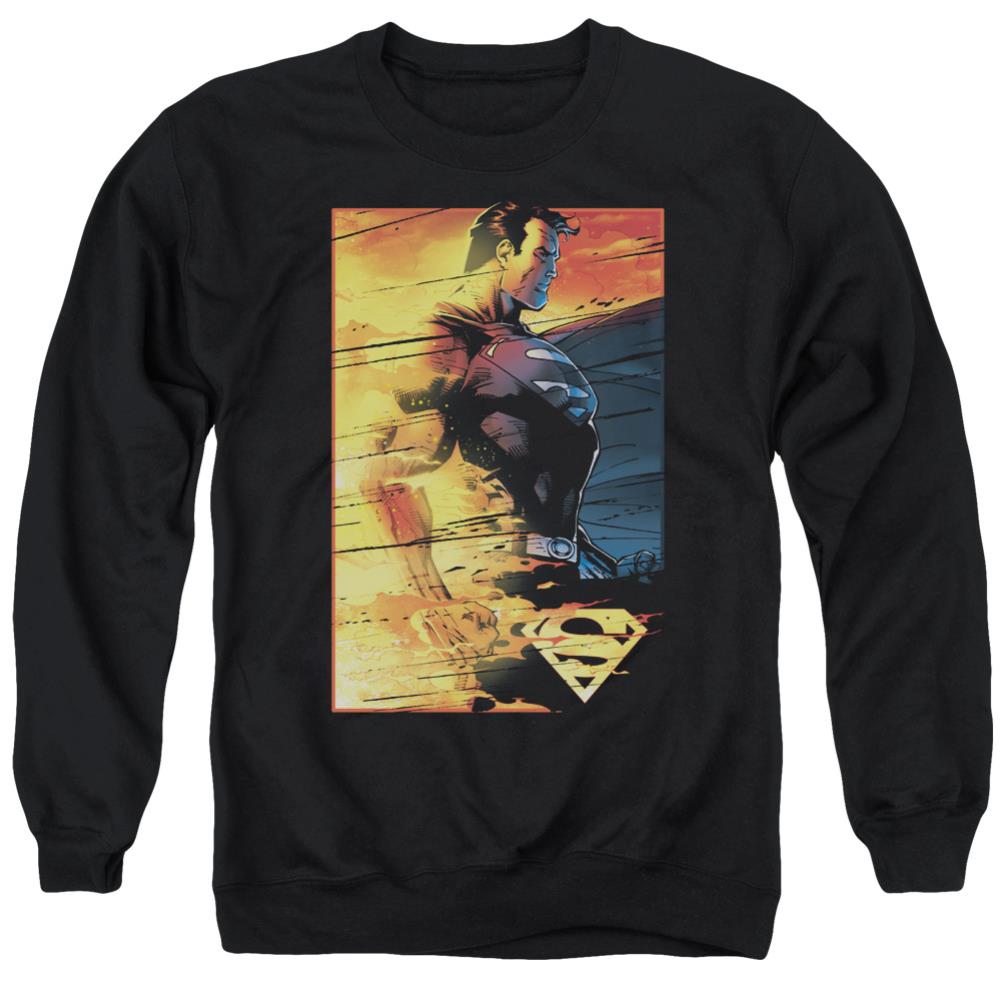 Superman Fireproof Men's Crewneck 50 50 Poly LS T