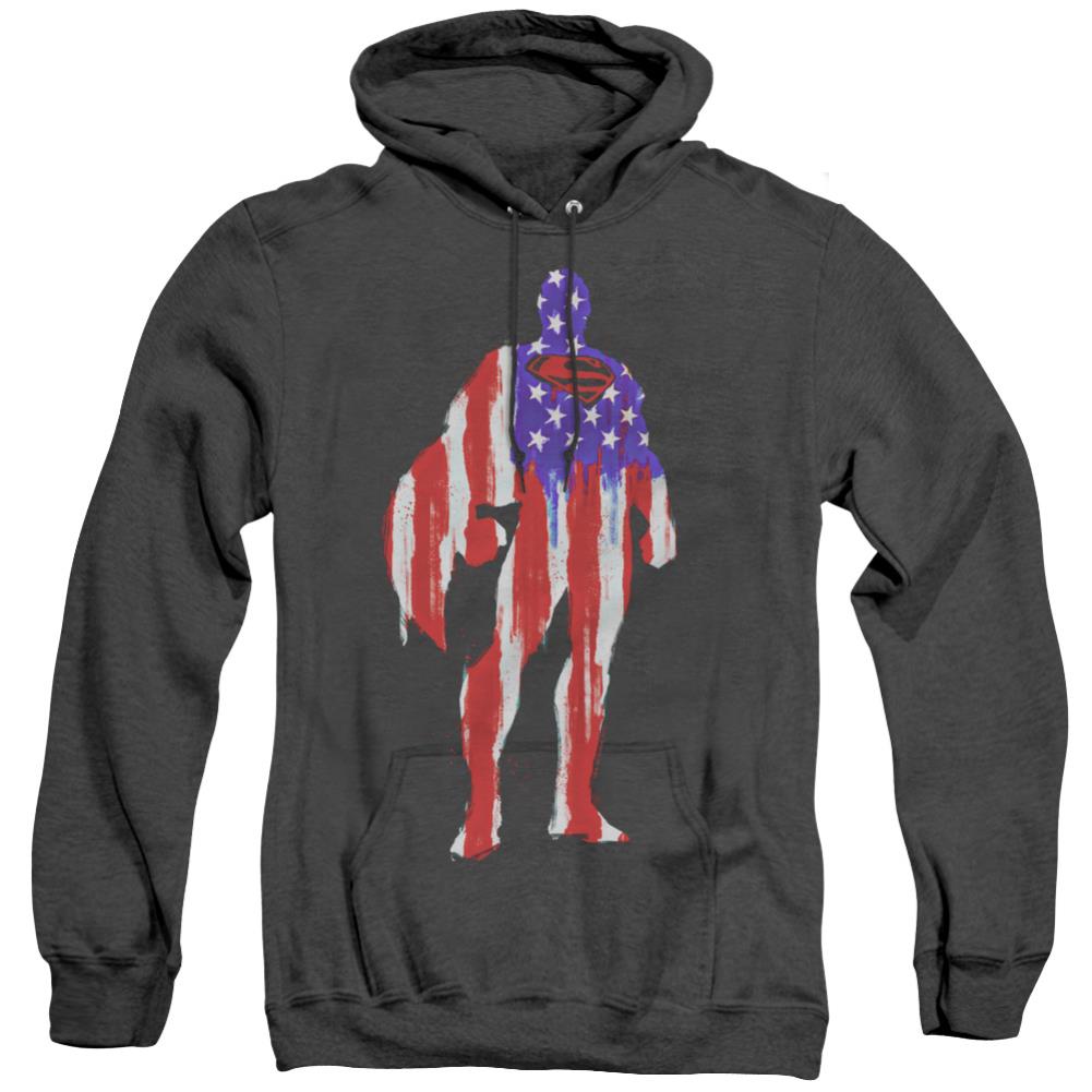 Superman Flag Silhouette Men's Pull-Over Hoodie