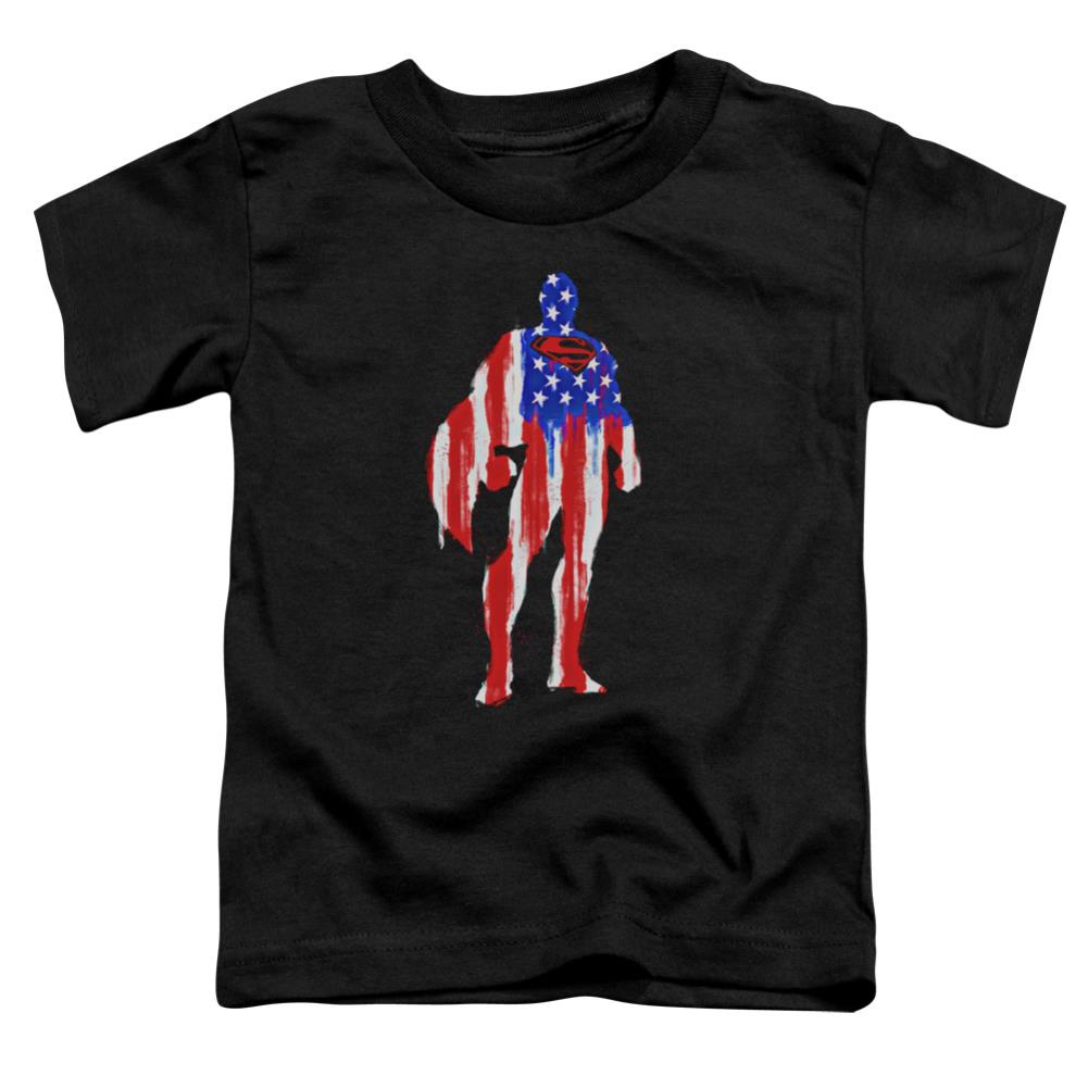 Superman Flag Silhouette Toddler 18/1 Cotton SS T