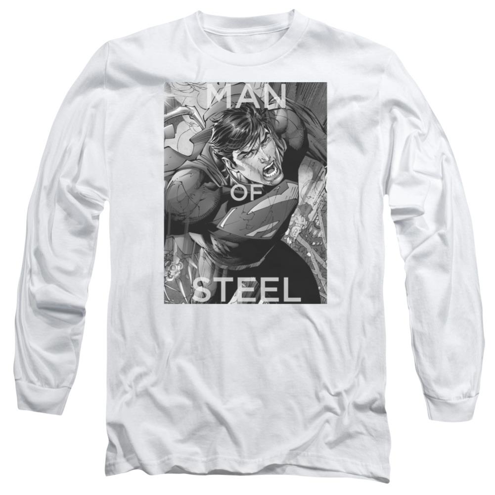 Superman Flight Of Steel Men's 18/1 Cotton LS T