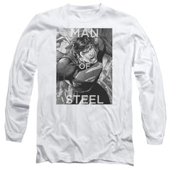 Superman Flight Of Steel Men's 18/1 Cotton LS T