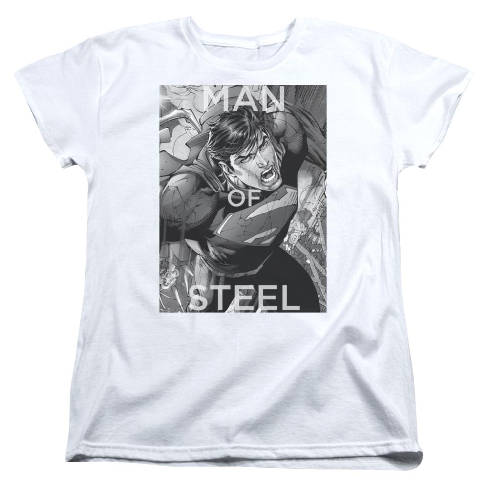 Superman Flight Of Steel Women's 18/1 Cotton SS T