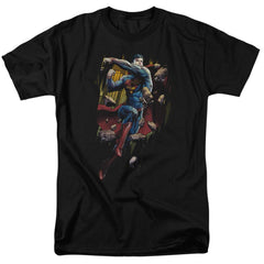 Superman Flying Determination Men's 18/1 Cotton SS T