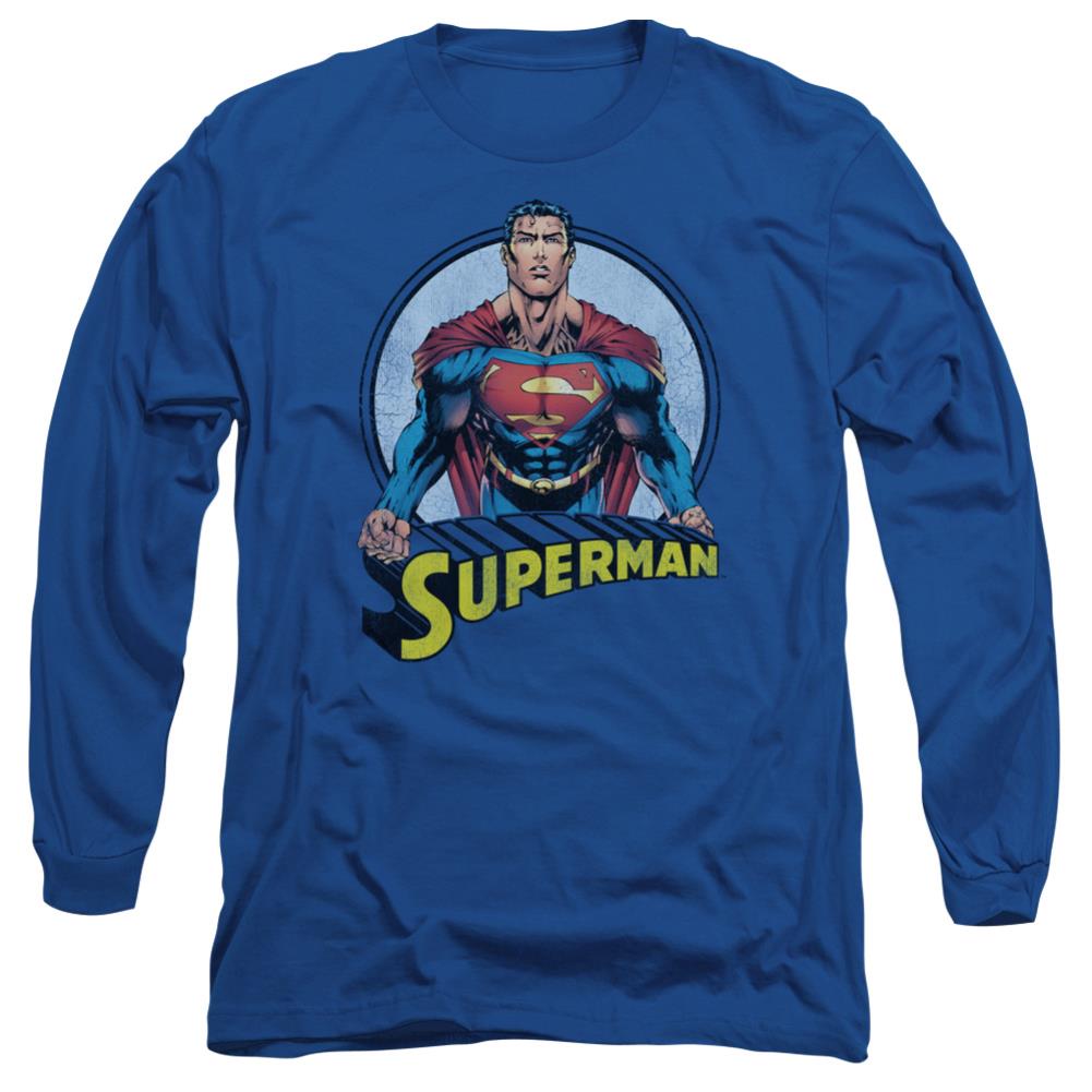 Superman Flying High Again Men's 18/1 Cotton LS T