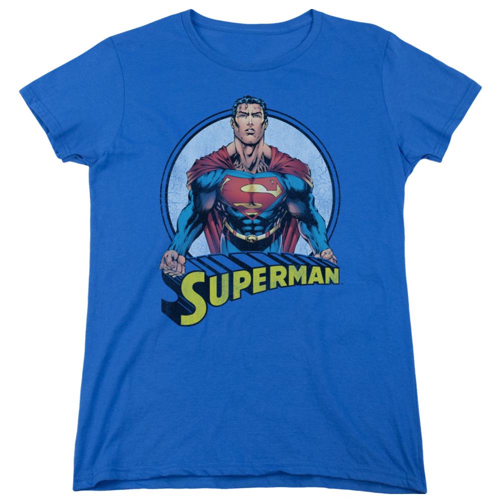 Superman Flying High Again Women's 18/1 Cotton SS T