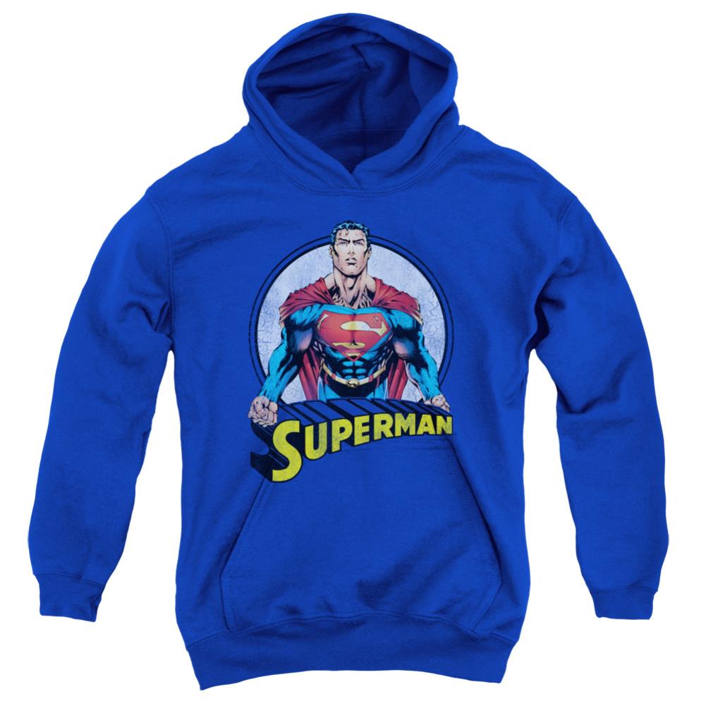 Superman Flying High Again Youth Cotton Poly Pull-Over Hoodie