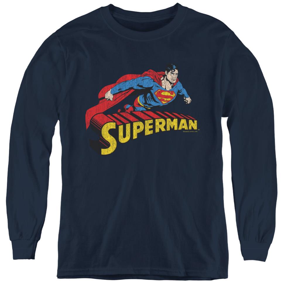 Superman Flying Over Youth LS T
