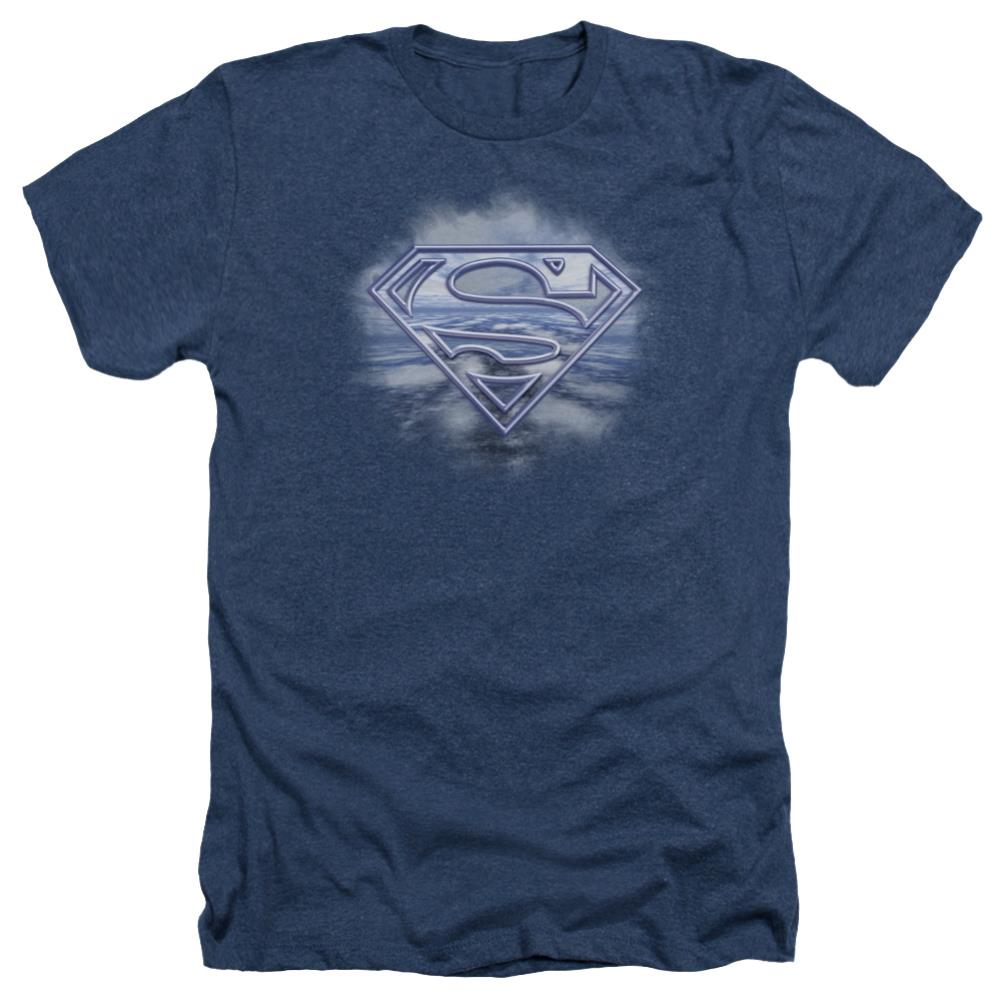 Superman Freedom Of Flight Men's 30/1 Heather 60 40 Poly SS T