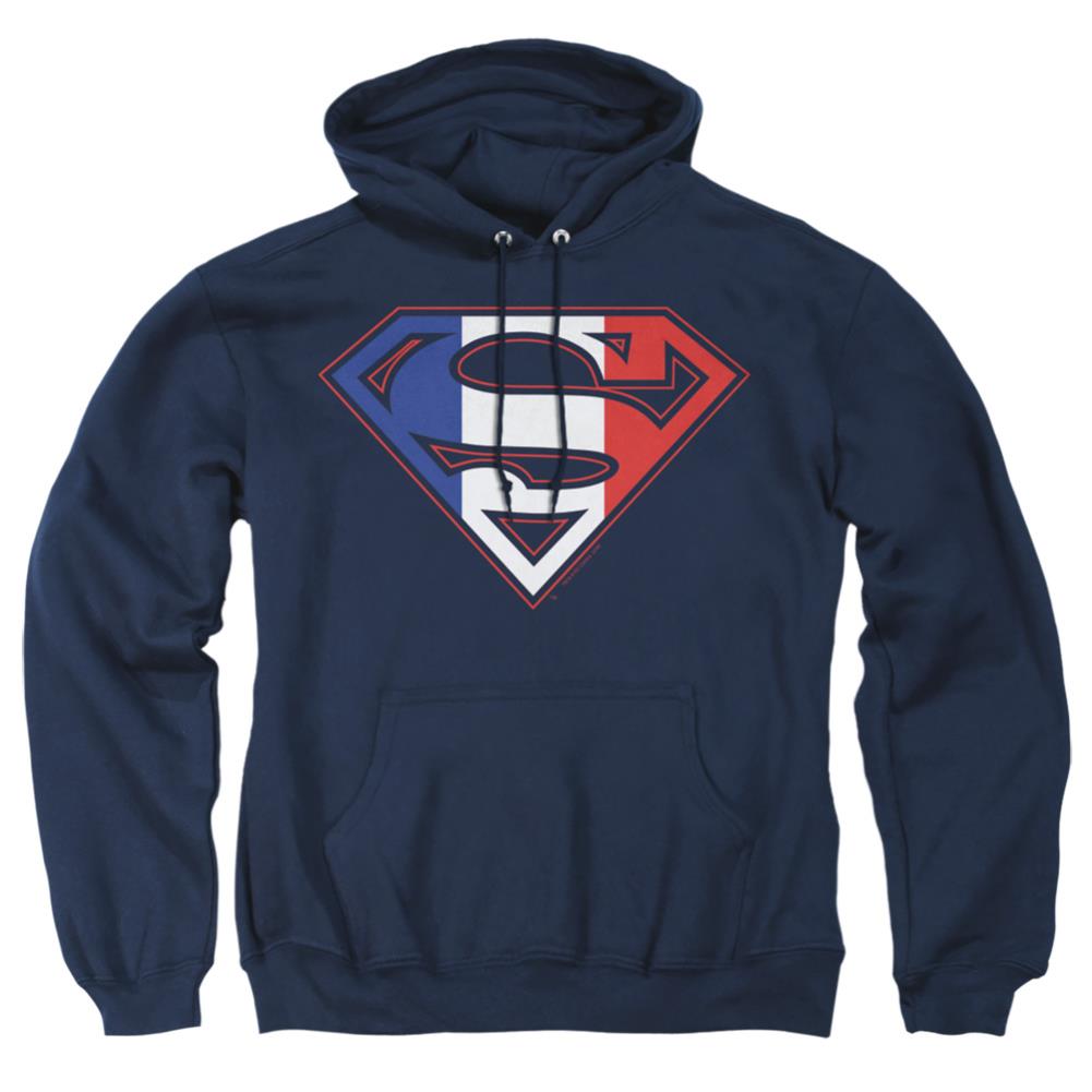Superman French Shield Men's Pull-Over 75 25 Poly Hoodie