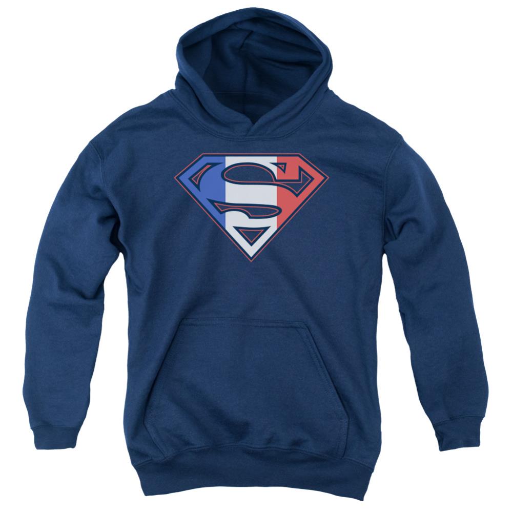 Superman French Shield Youth Cotton Poly Pull-Over Hoodie