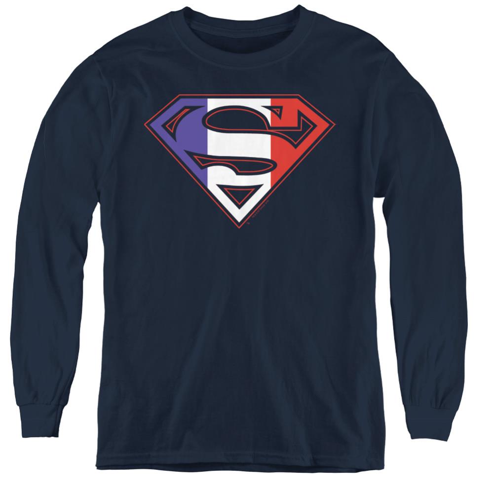 Superman French Shield Youth LS T
