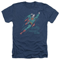 Superman Frequent Flyer Men's 30/1 Heather 60 40 Poly SS T