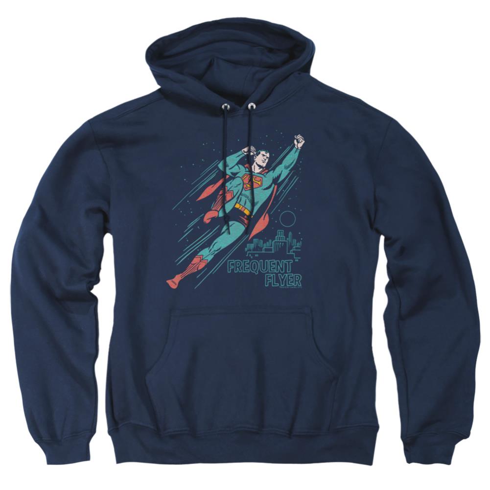 Superman Frequent Flyer Men's Pull-Over 75 25 Poly Hoodie