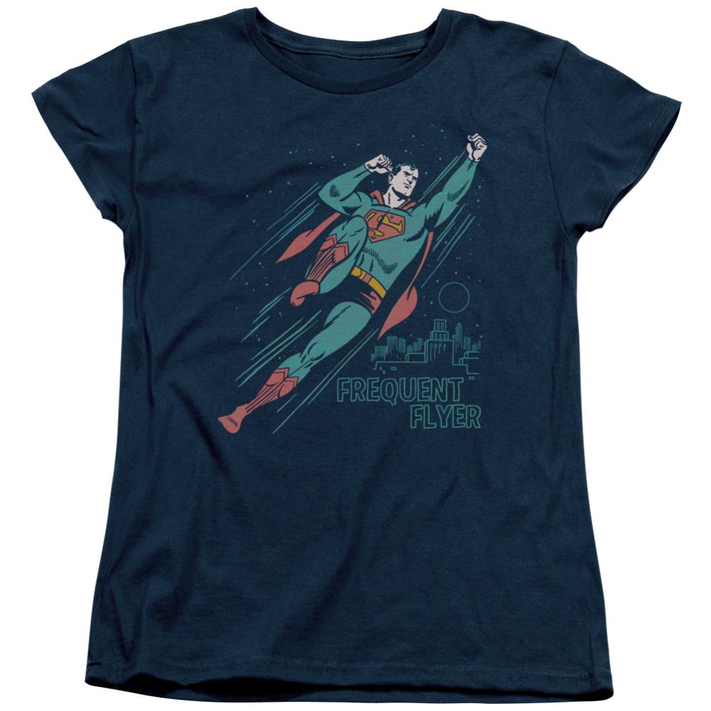 Superman Frequent Flyer Women's 18/1 Cotton SS T