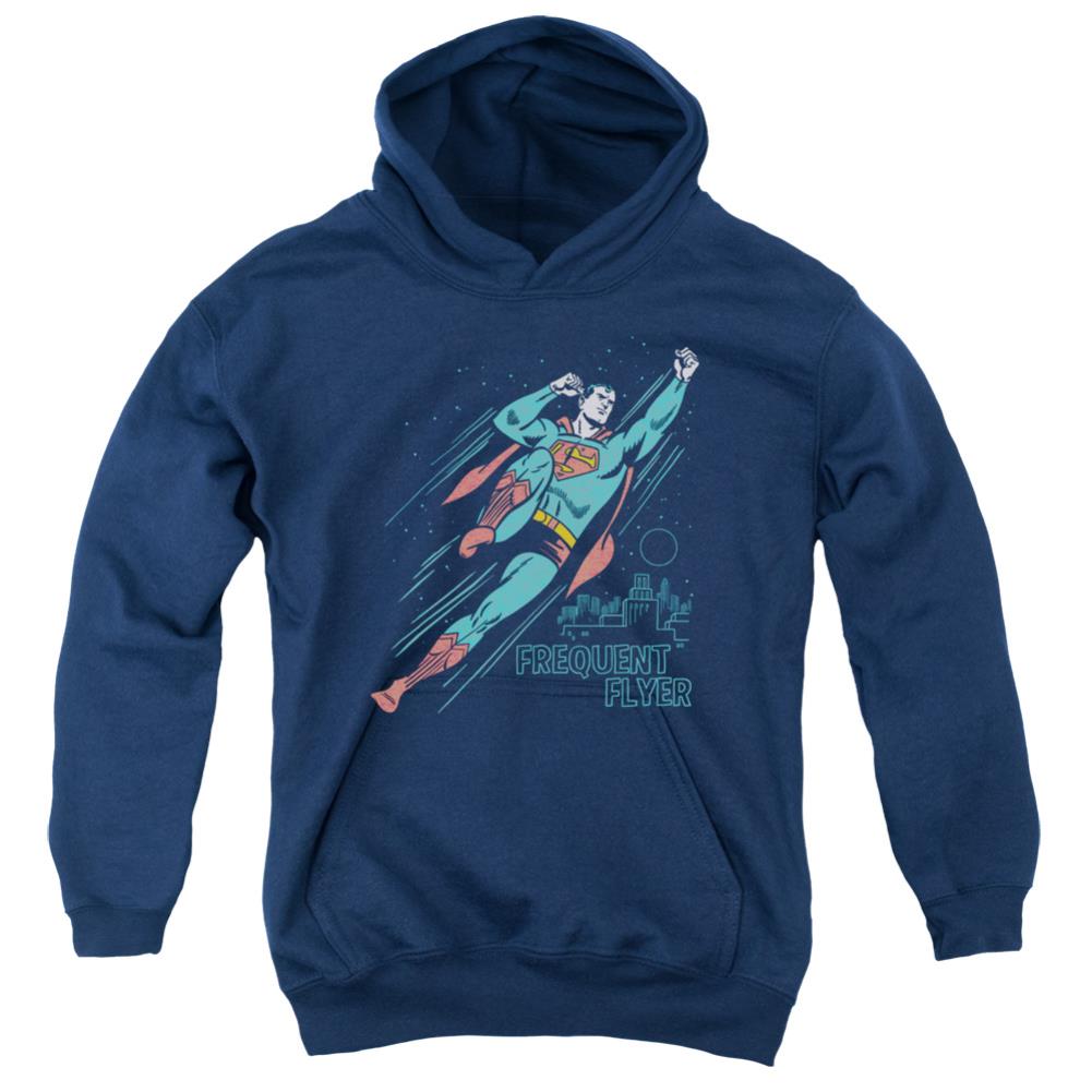 Superman Frequent Flyer Youth Cotton Poly Pull-Over Hoodie