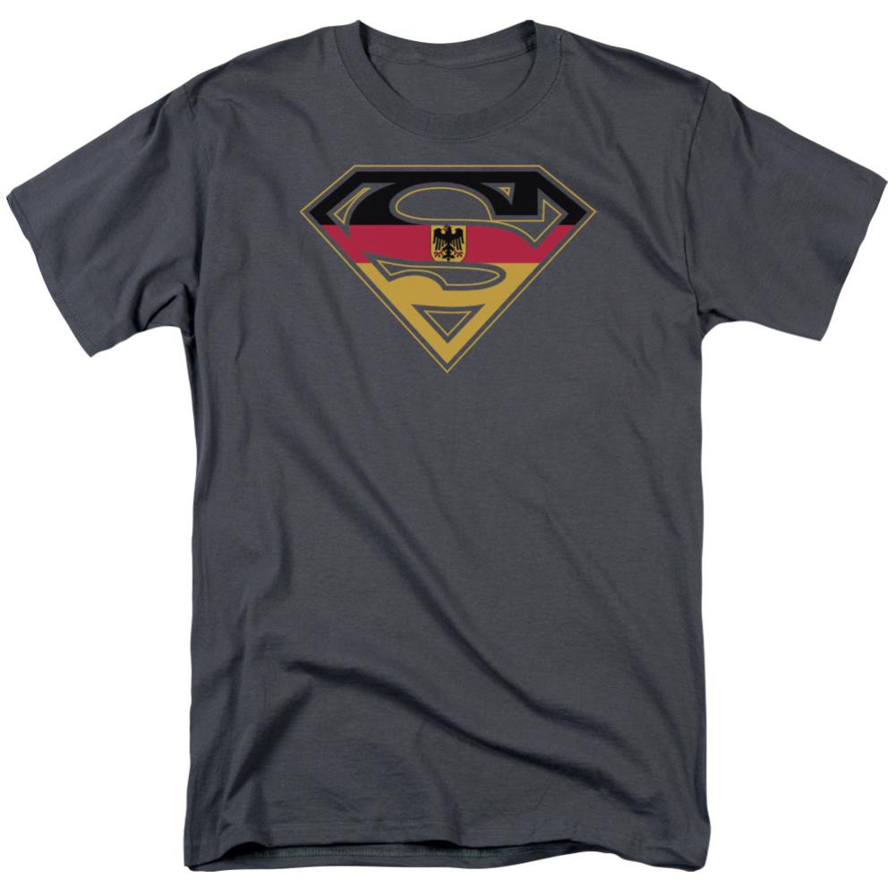 Superman German Shield Men's 18/1 Cotton SS T