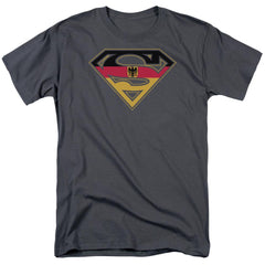 Superman German Shield Men's 18/1 Cotton SS T