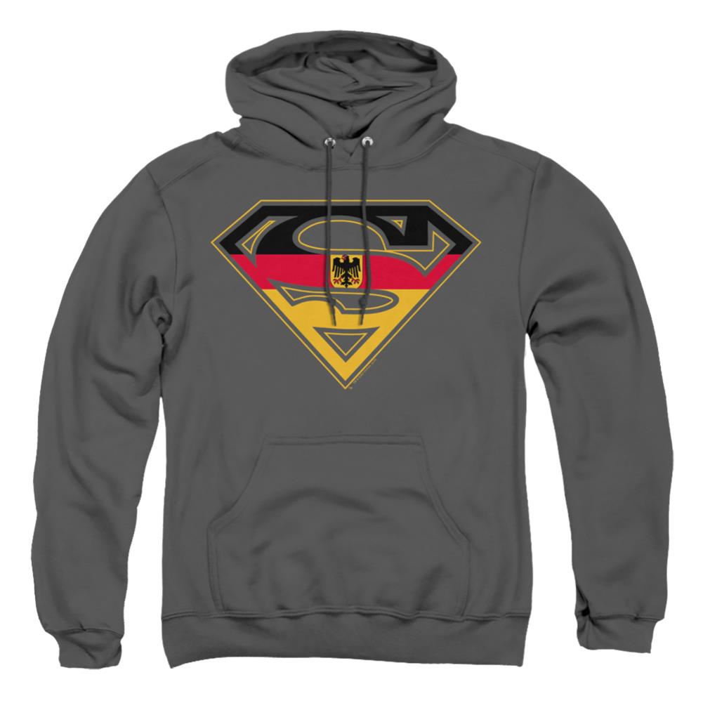 Superman German Shield Men's Pull-Over 75 25 Poly Hoodie