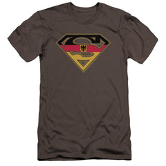 Superman German Shield Men's Ultra-Soft 30/1 Cotton Slim SS T