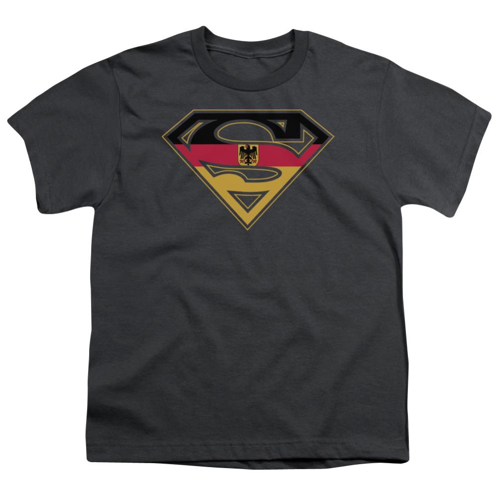 Superman German Shield Youth 18/1 100% Cotton SS T