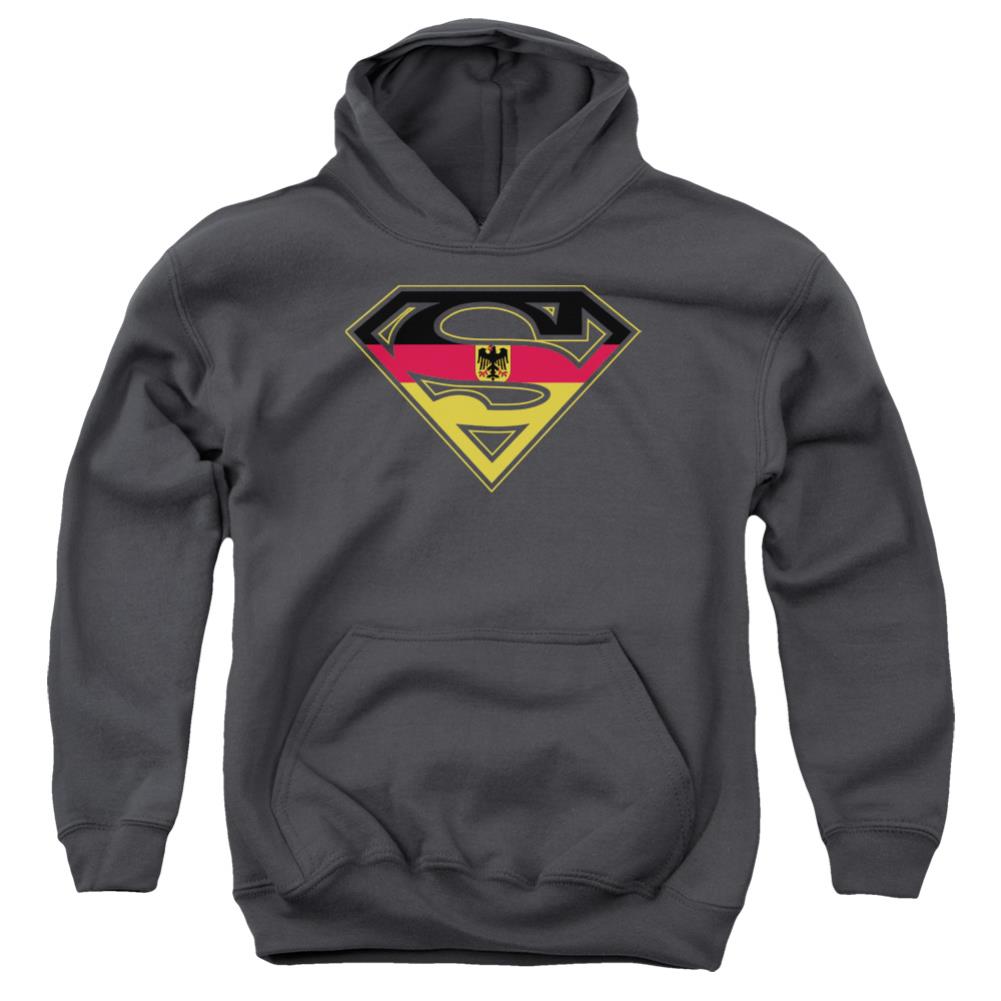 Superman German Shield Youth Cotton Poly Pull-Over Hoodie
