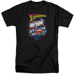Superman Glam Men's 18/1 Tall Cotton SS T