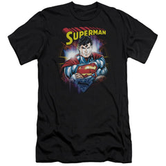 Superman Glam Men's Ultra-Soft 30/1 Cotton Slim SS T