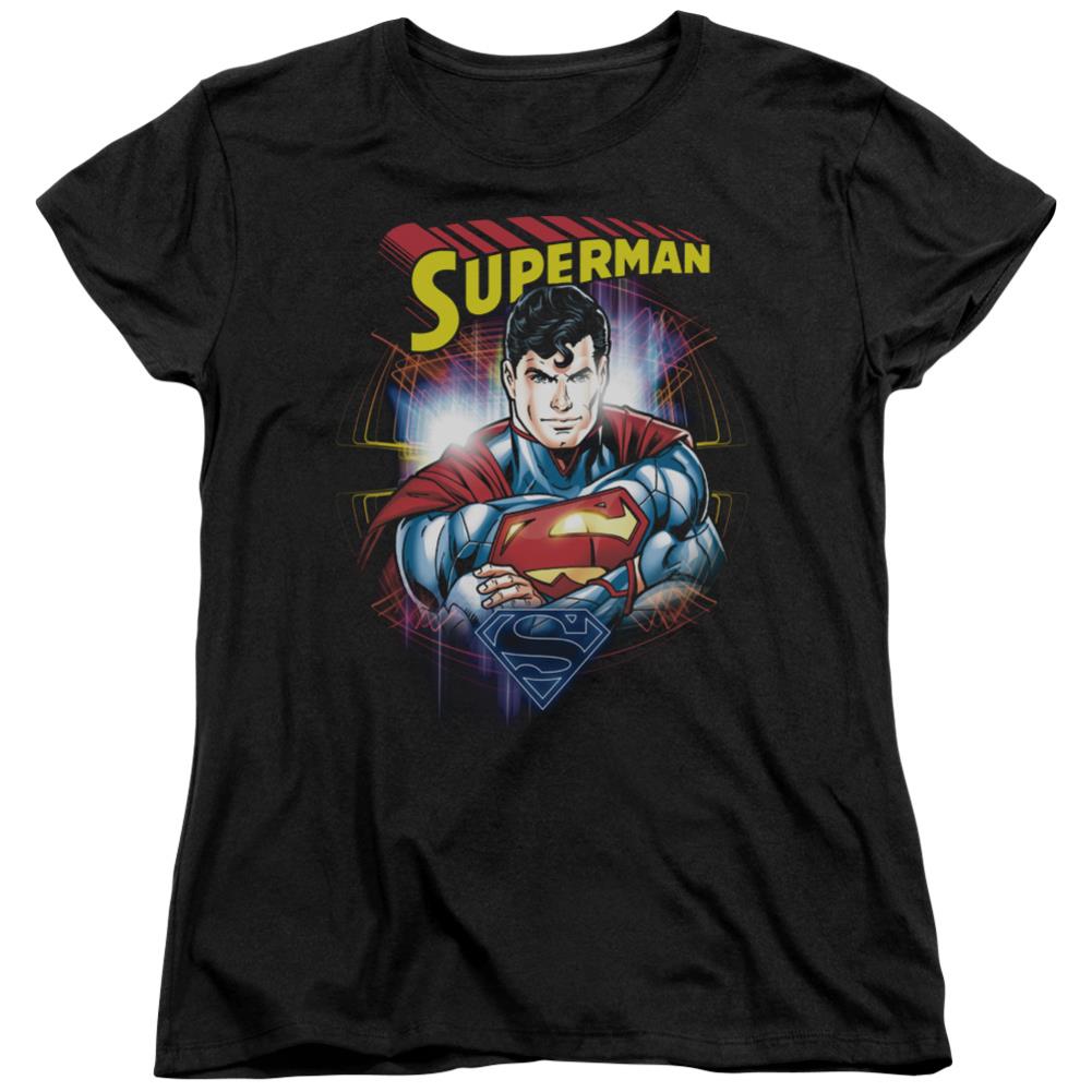 Superman Glam Women's 18/1 Cotton SS T