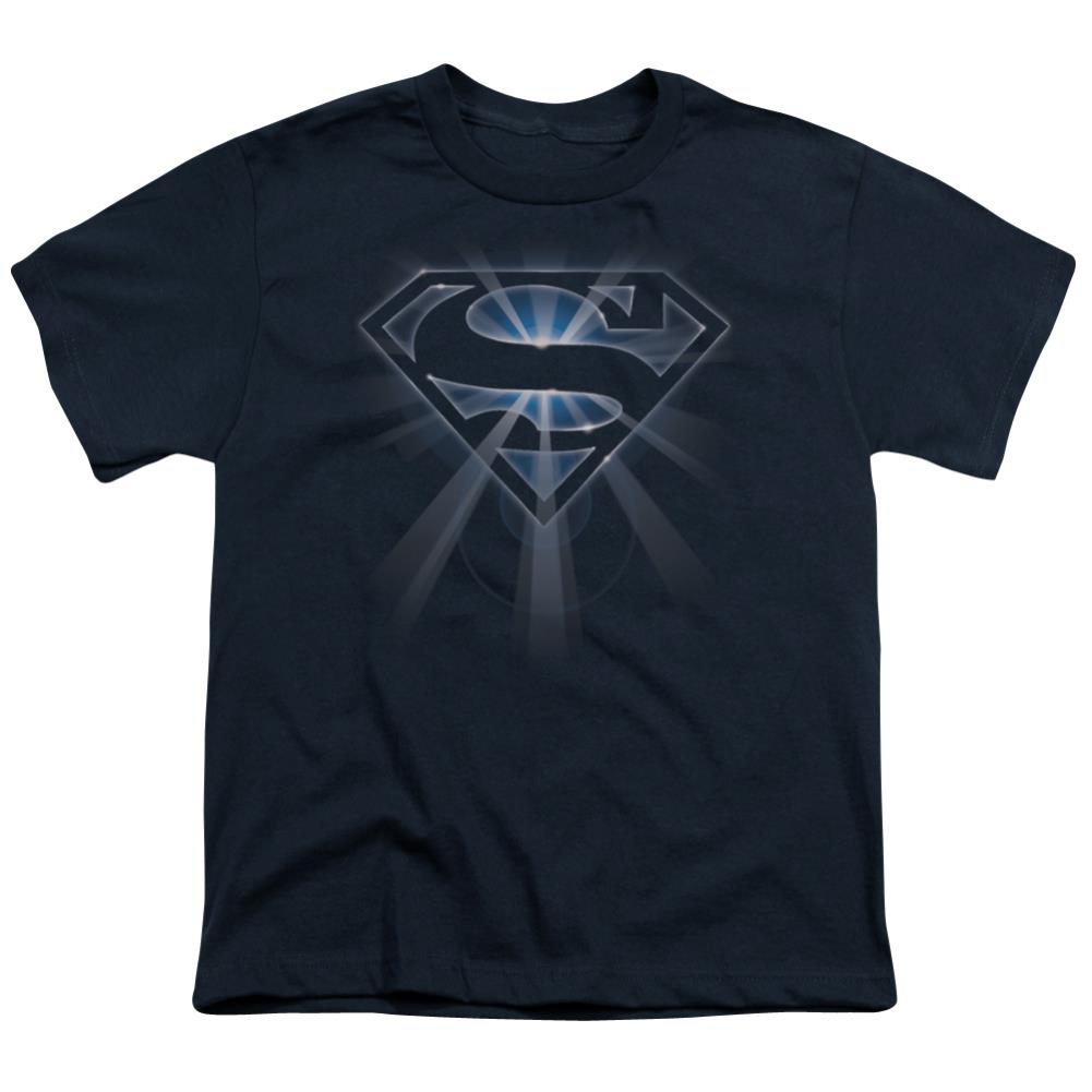 Superman Glowing Shield Youth 18/1 100% Cotton SS T