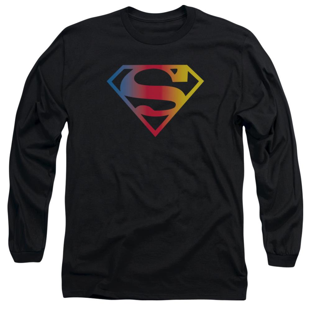 Superman Gradient Superman Logo Men's 18/1 Cotton LS T