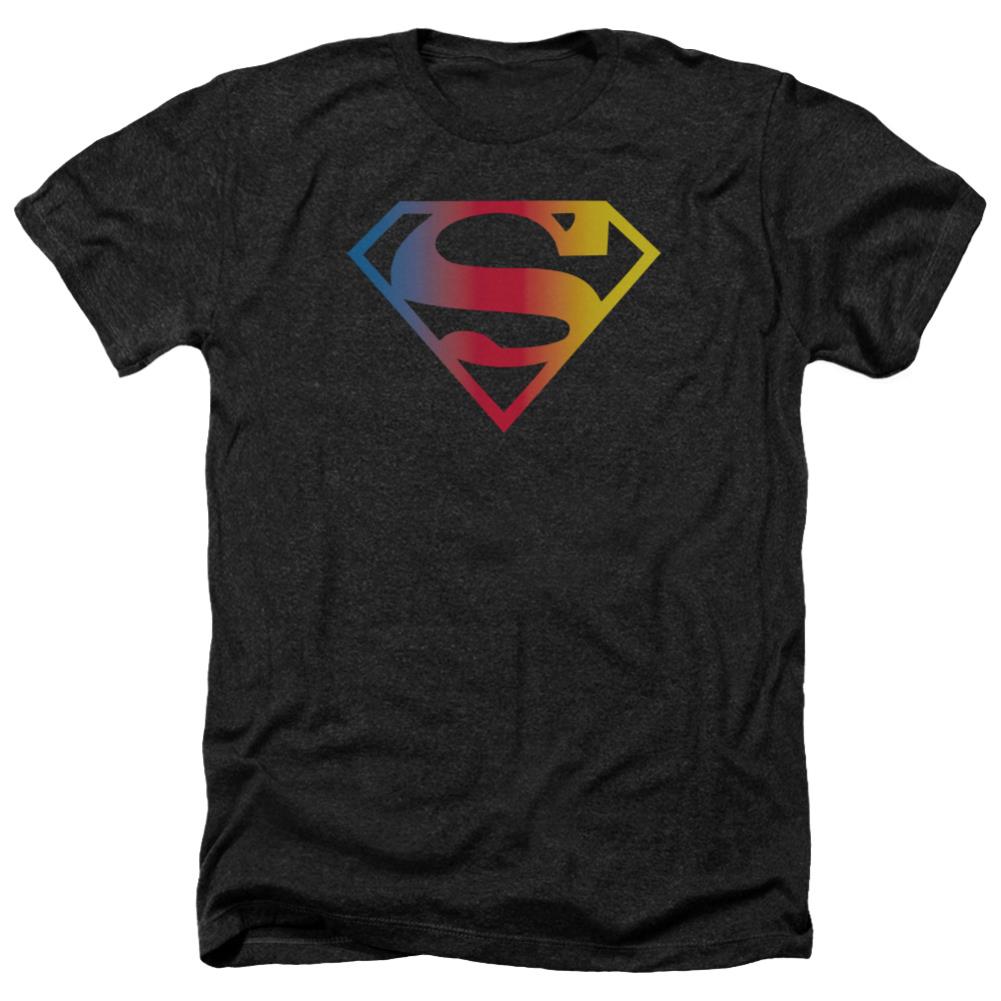 Superman Gradient Superman Logo Men's 30/1 Heather 60 40 Poly SS T