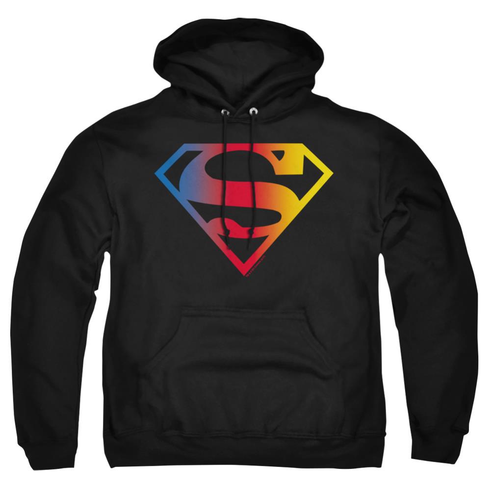 Superman Gradient Superman Logo Men's Pull-Over 75 25 Poly Hoodie