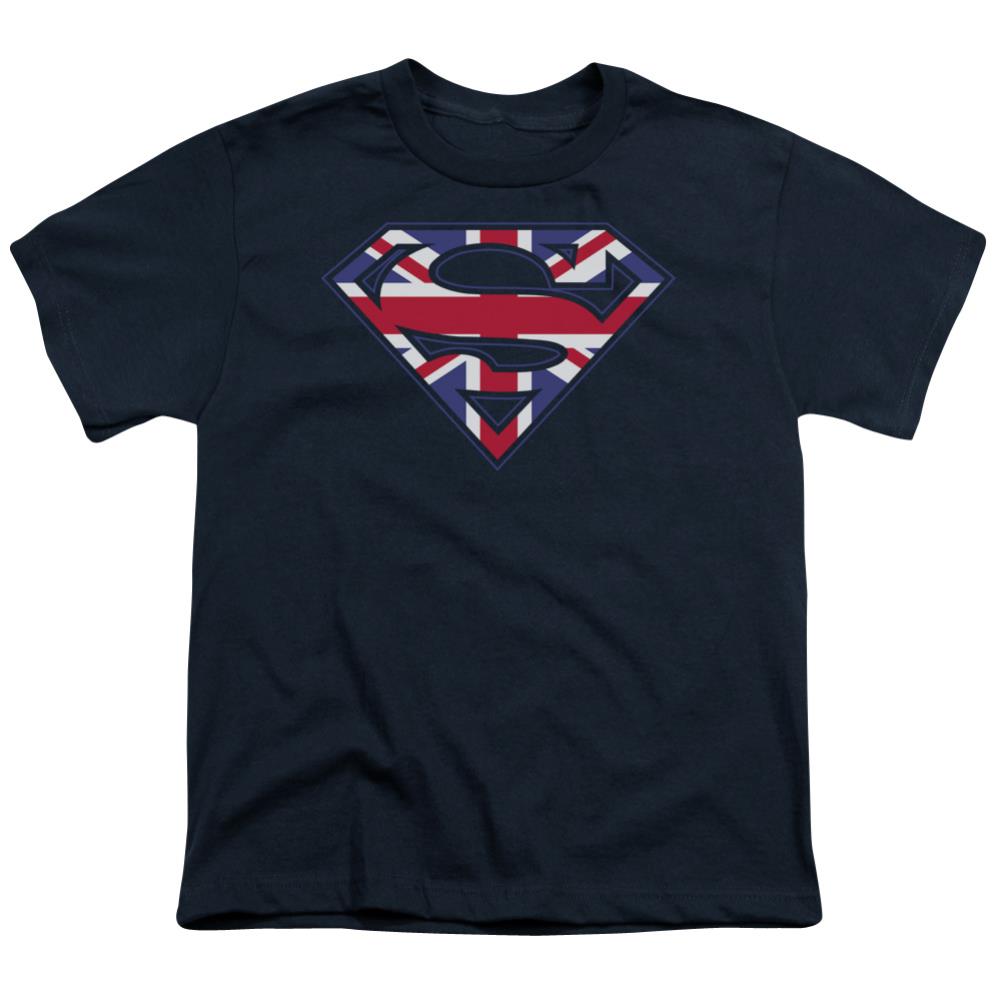 Superman Great Britian Shield Youth 18/1 100% Cotton SS T