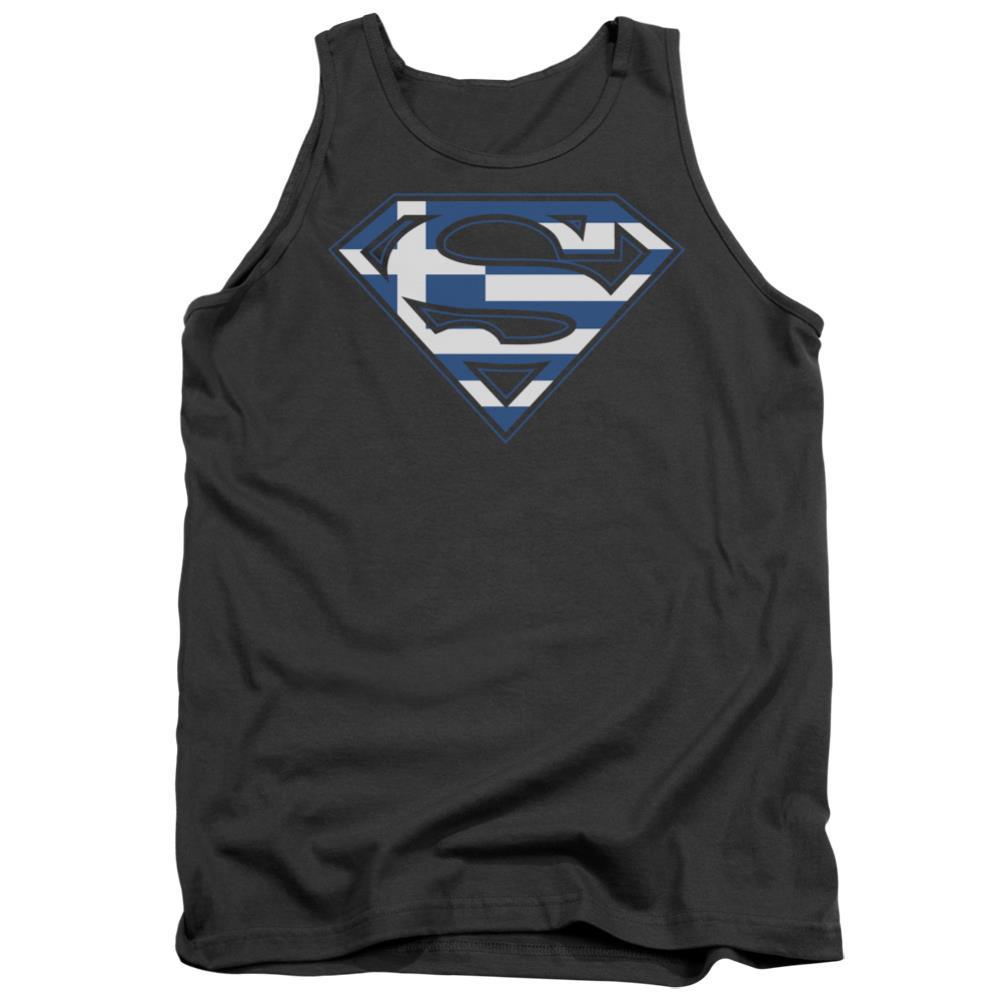 Superman Greek Shield Men's 18/1 Cotton Tank Top
