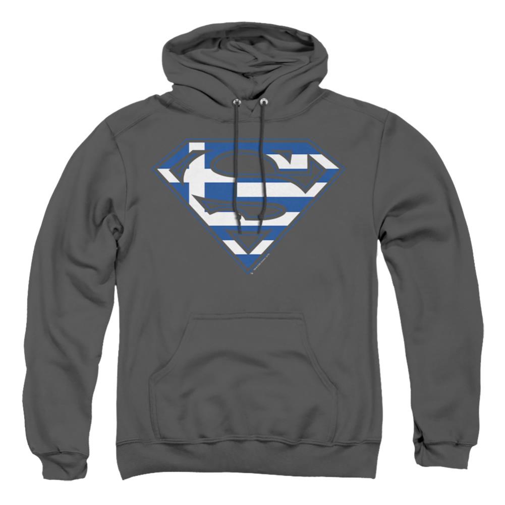Superman Greek Shield Men's Pull-Over 75 25 Poly Hoodie