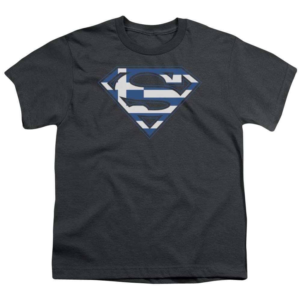 Superman Greek Shield Youth 18/1 100% Cotton SS T