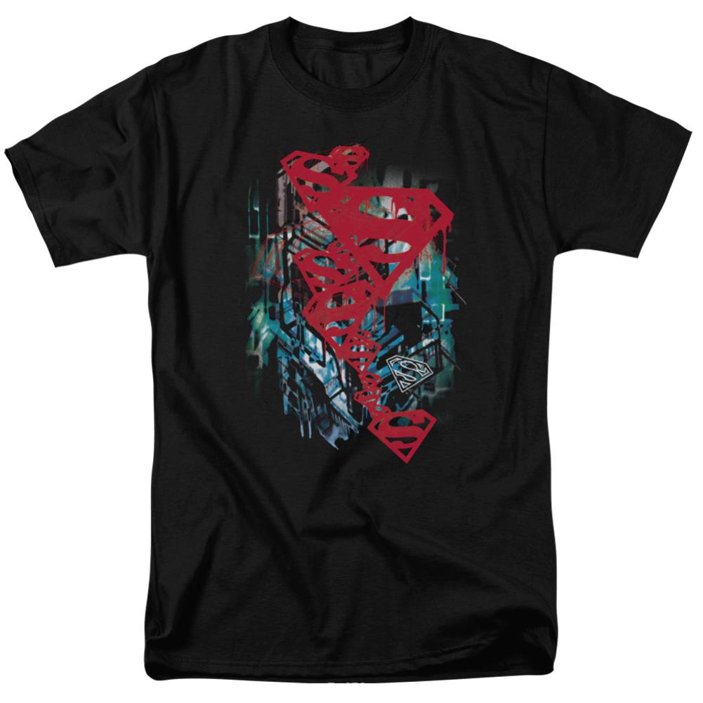 Superman Gritty Men's 18/1 Cotton SS T