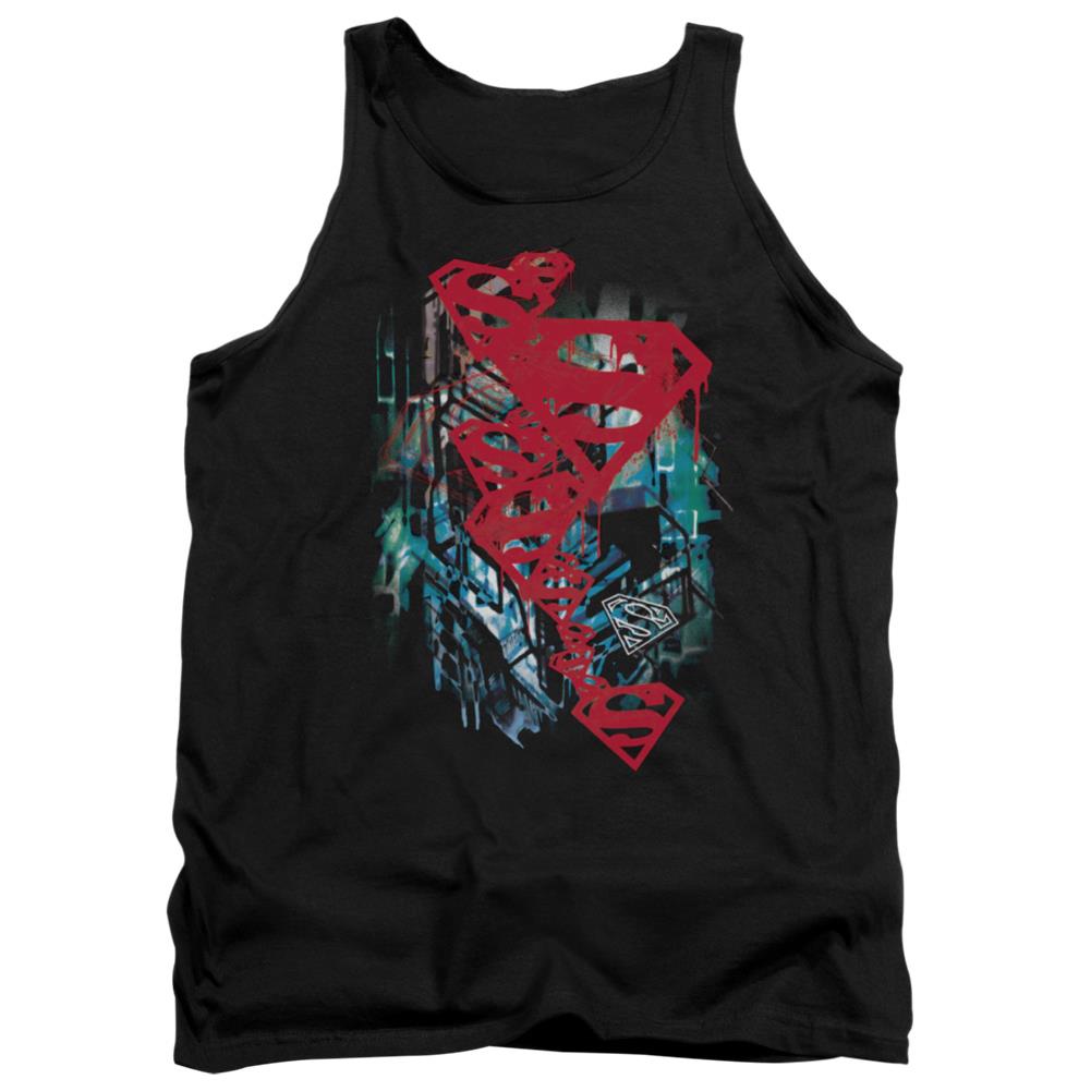 Superman Gritty Men's 18/1 Cotton Tank Top