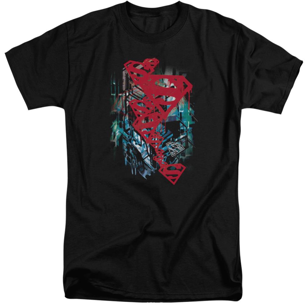 Superman Gritty Men's 18/1 Tall Cotton SS T