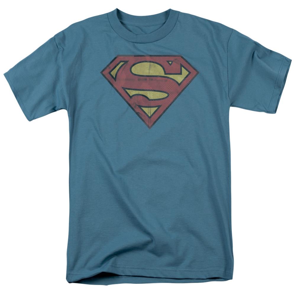 Superman Gritty Shield Men's 18/1 Cotton SS T