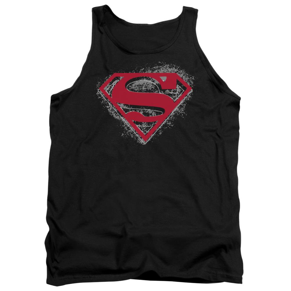 Superman Hardcore Noir Shield Men's 18/1 Cotton Tank Top