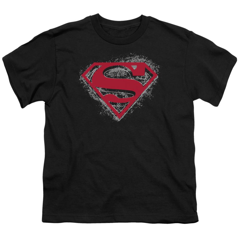 Superman Hardcore Noir Shield Youth 18/1 100% Cotton SS T